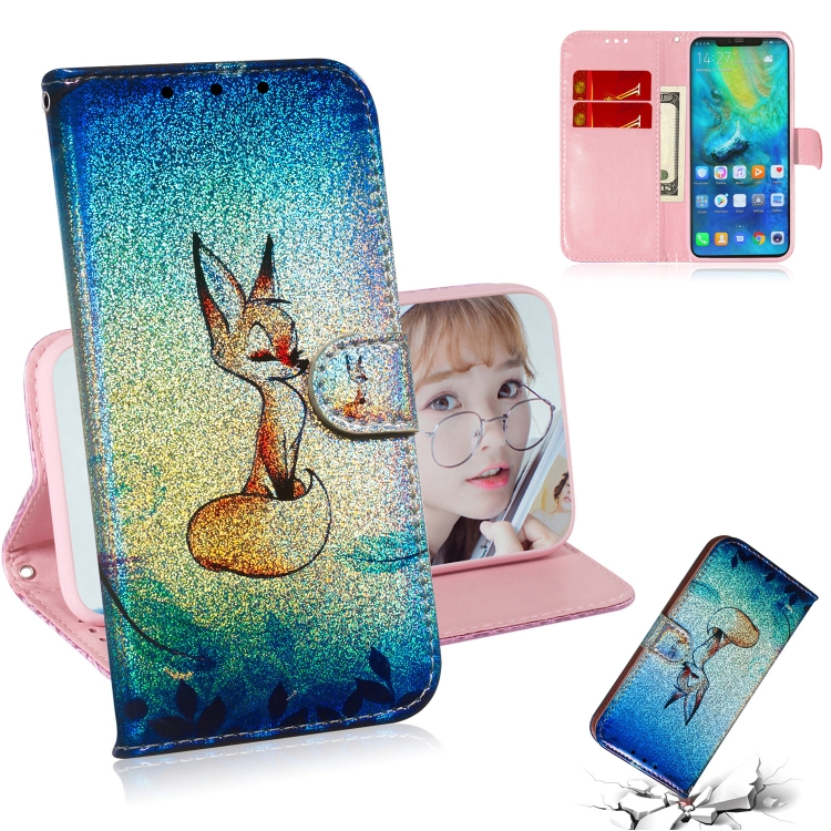 

For Huawei Mate 20 Pro Colored Drawing Pattern Colorful Magnetic Buckle Horizontal Flip PU Leather Case with Holder & Card Slots & Wallet & Lanyard(Fox)