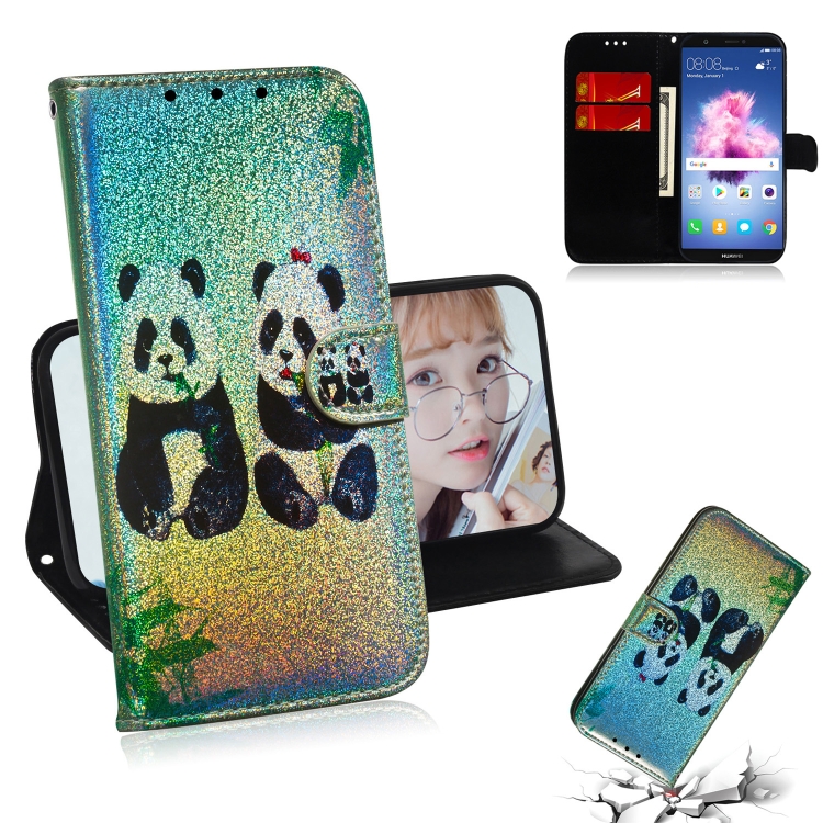 

For Huawei Y5 (2018) / Honor 7S Colored Drawing Pattern Colorful Magnetic Buckle Horizontal Flip PU Leather Case with Holder & Card Slots & Wallet & Lanyard(Two Pandas)