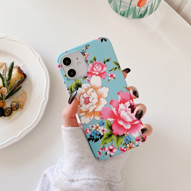 

Flower and Leaf Pattern Shockproof TPU Protective Case For iPhone 11 Pro(1)