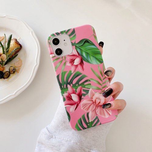 

Flower and Leaf Pattern Shockproof TPU Protective Case For iPhone 12 mini(3)