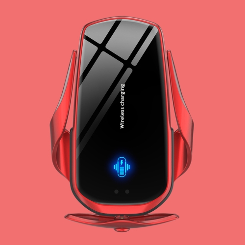 

F3 Car Electric Infrared Sensor Wireless Charger Bracket(Red)