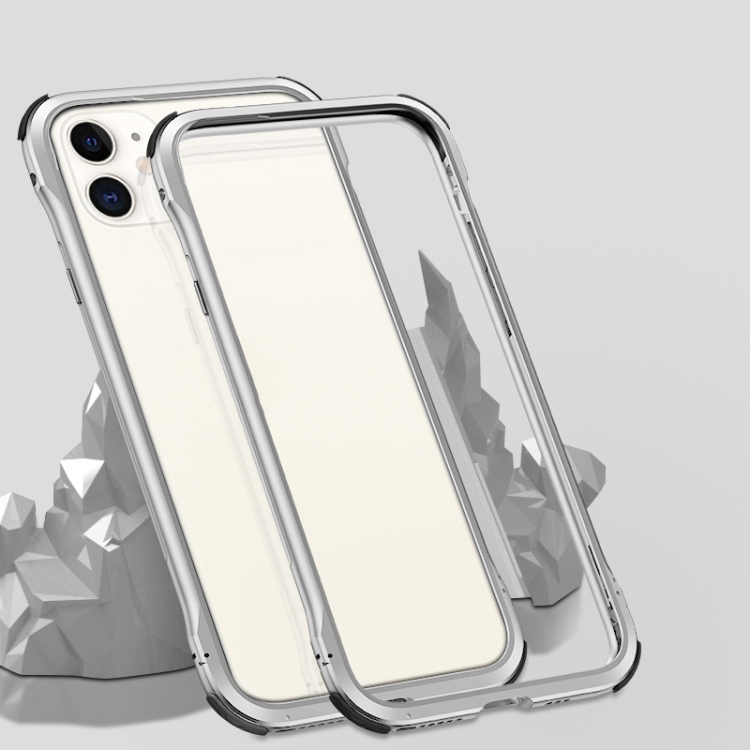 

Shockproof Metal Protective Frame For iPhone 11(Silver)