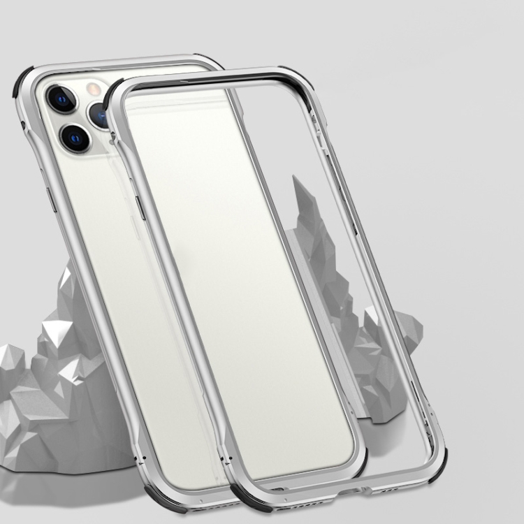 

Shockproof Metal Protective Frame For iPhone 11 Pro Max(Silver)