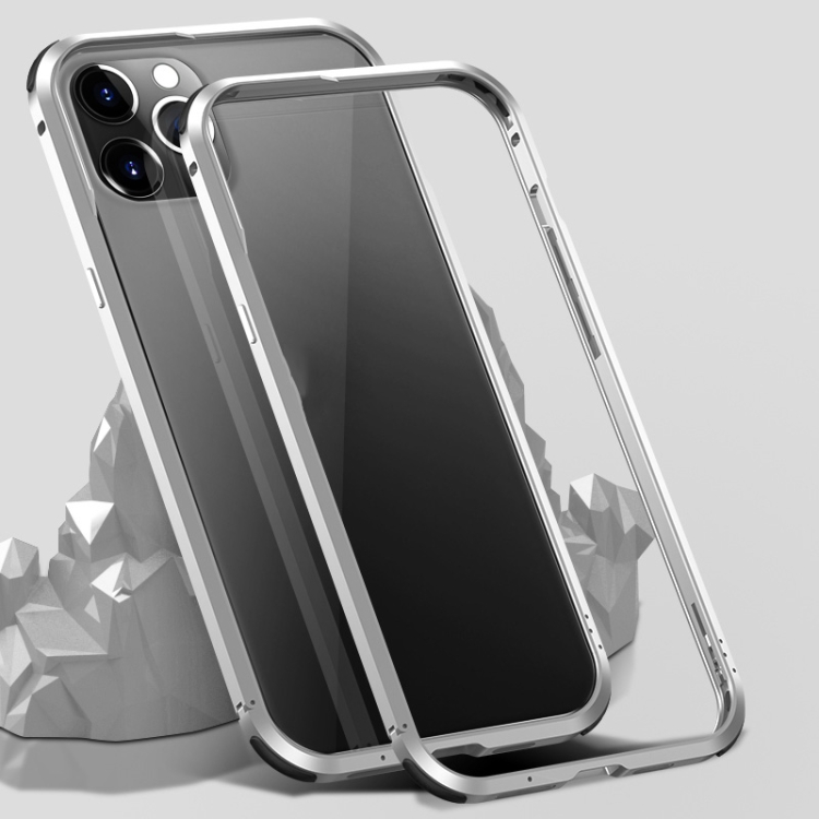 

Shockproof Metal Protective Frame For iPhone 12 Pro Max(Silver)