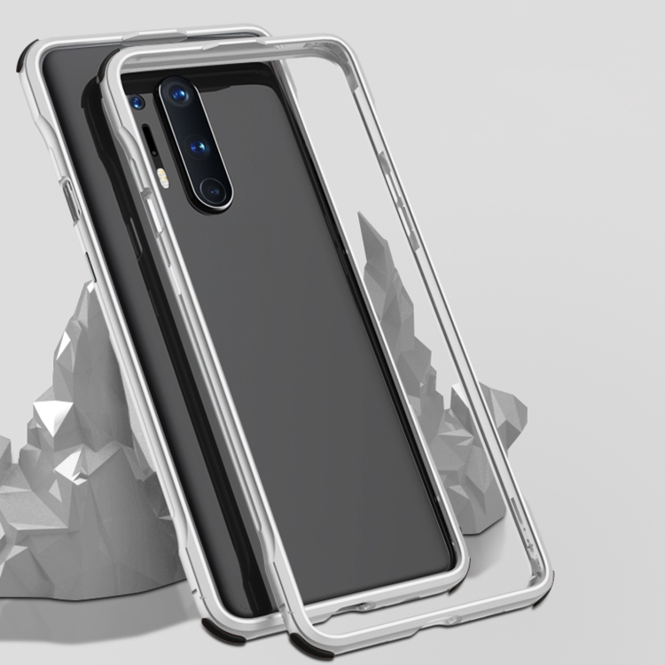 

For OnePlus 8 Pro Shockproof Ultra-thin Metal Protective Frame(Silver)