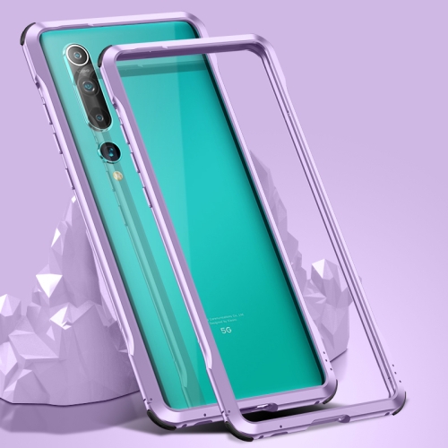 

For Xiaomi Mi 10 5G Shockproof Ultra-thin Metal Protective Frame(Purple)