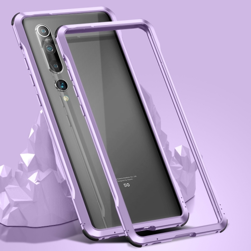 

For Xiaomi Mi 10 Pro 5G Shockproof Ultra-thin Metal Protective Frame(Purple)