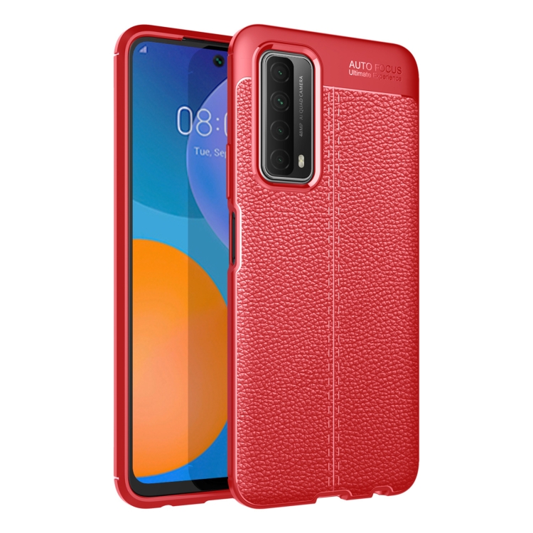 

For Huawei P smart 2021 Litchi Texture TPU Shockproof Case(Red)