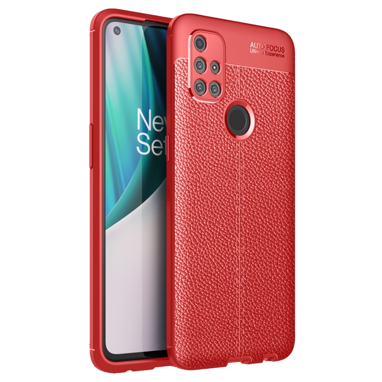 

For OnePlus Nord N10 5G Litchi Texture TPU Shockproof Case(Red)