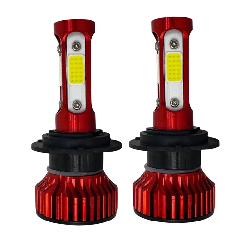 

V4 H7 2 PCS DC9-36V 22W 2500LM IP68 Car LED Headlight Lamps(Red)