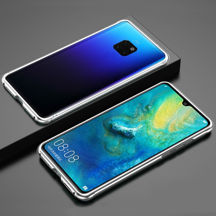 

For Huawei Mate 20 Shockproof Ultra-thin Metal Protective Frame(Silver)