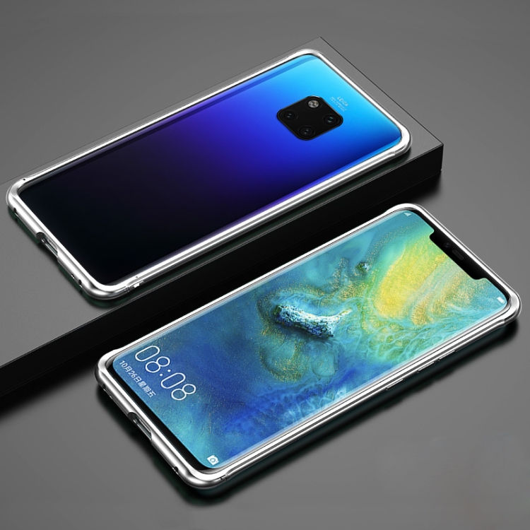 

For Huawei Mate 20 Pro Shockproof Ultra-thin Metal Protective Frame(Silver)