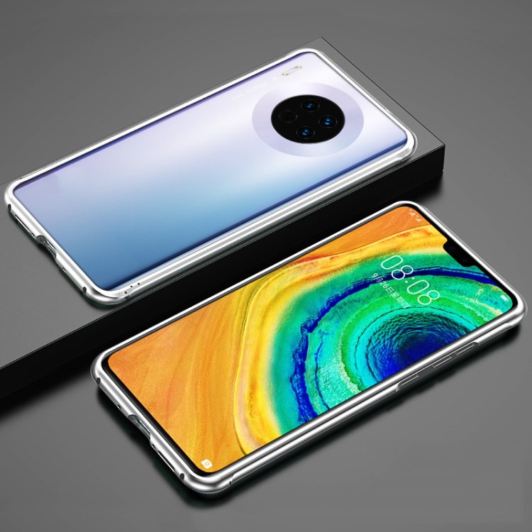 

For Huawei Mate 30 Shockproof Ultra-thin Metal Protective Frame(Silver)