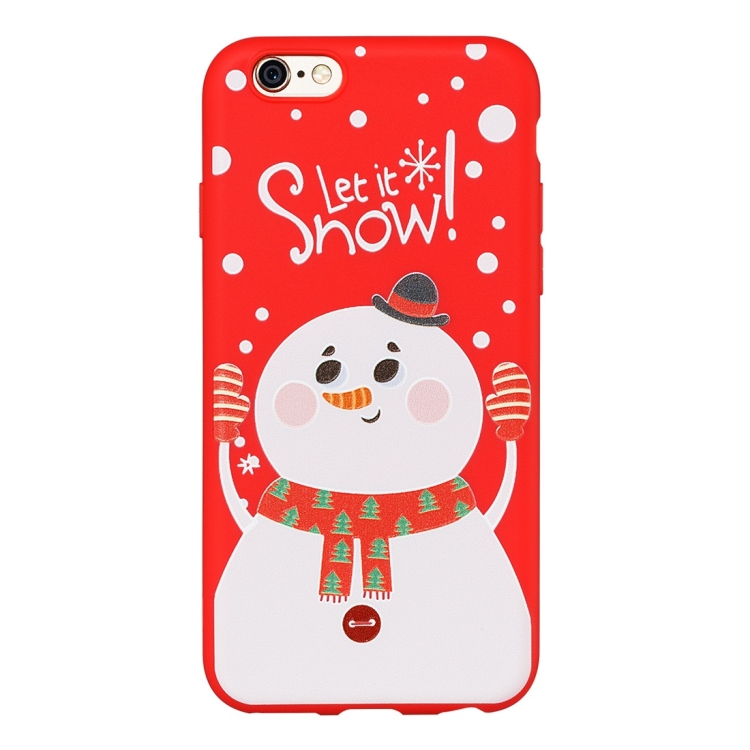 

For iPhone 6 / 6s Dazzle Christmas Pattern Protective Case(Gloves Snowman)