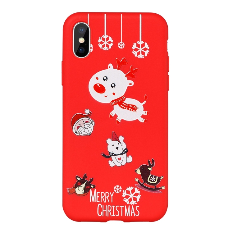 

For iPhone X / XS Dazzle Christmas Pattern Protective Case(Christmas Fawn)