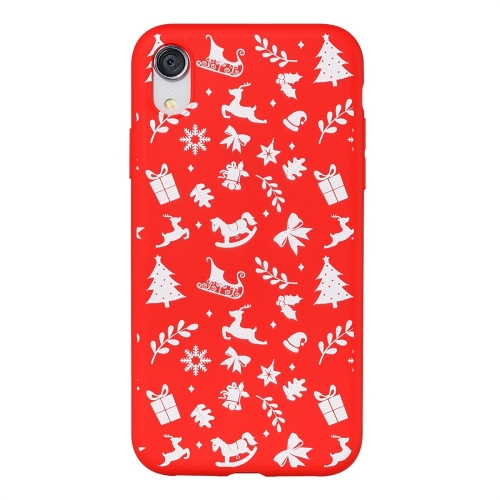 

For iPhone XR Dazzle Christmas Pattern Protective Case(White Christmas)