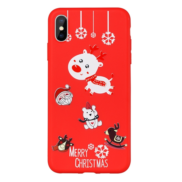 

For iPhone XS Max Dazzle Christmas Pattern Protective Case(Christmas Fawn)