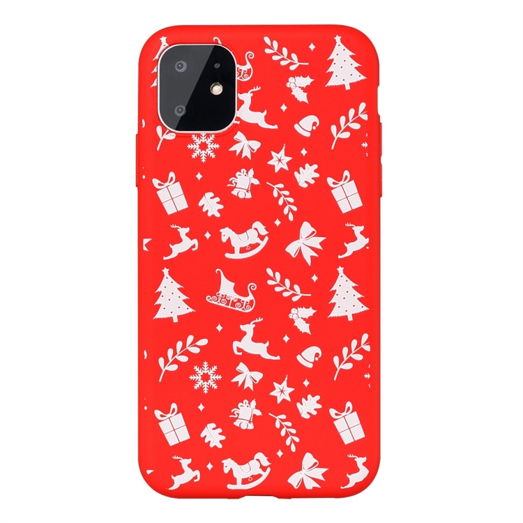 

For iPhone 11 Dazzle Christmas Pattern Protective Case(White Christmas)