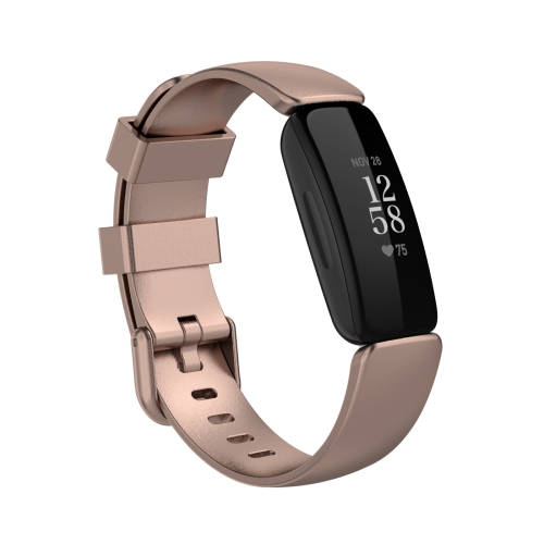 

For Fitbit Inspire 2 TPE Replacement Strap Watchband, Size:L(Rose Gold)