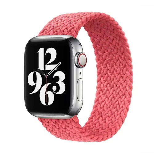 

Single-turn Nylon Woven Watchband For Apple Watch Series 6 & SE & 5 & 4 44mm / 3 & 2 & 1 42mm, Size:S(Pink)