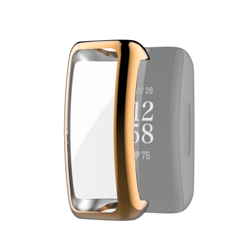 

For Fitbit Inspire 2 Full Coverage TPU Protective Case Cover(Rose Gold)