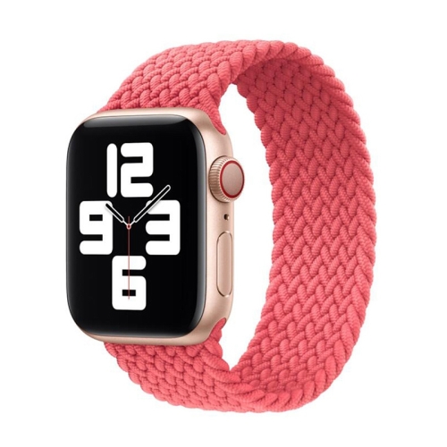 

Nylon Single-turn Braided Watchband For Apple Watch Series 6 & SE & 5 & 4 40mm / 3 & 2 & 1 38mm, Length:S 130mm(Pink)