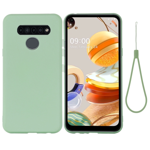 

For LG K61 Pure Color Liquid Silicone Shockproof Full Coverage Case(Green)