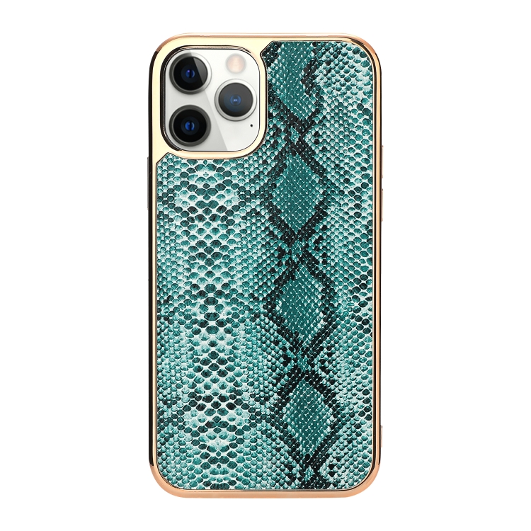 

Snake Skin Texture Shockproof Protective Case For iPhone 12 Pro Max(Dark Green)