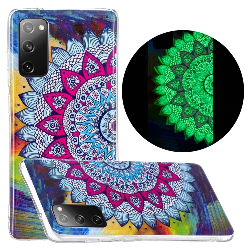 

For Samsung Galaxy S20 FE Luminous TPU Mobile Phone Protective Case(Half-flower)