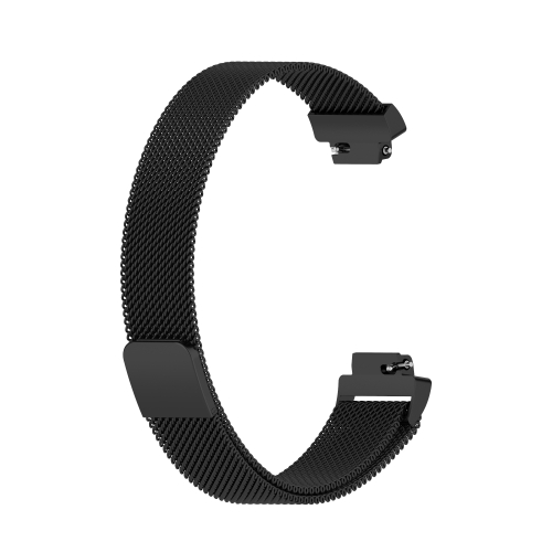 

For Fitbit Inspire 2 Milanese Replacement Wrist Strap Watchband, Size:L(Black)