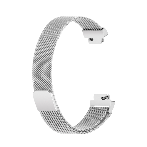 

For Fitbit Inspire 2 Milanese Replacement Wrist Strap Watchband, Size:L(Silver)