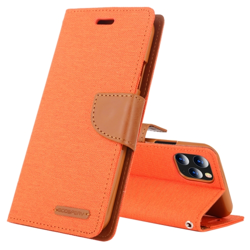 

For iPhone 11 Pro MERCURY GOOSPERY CANVAS DIARY Canvas Texture Horizontal Flip Leather Case with Card Slots & Wallet & Holder(Orange)