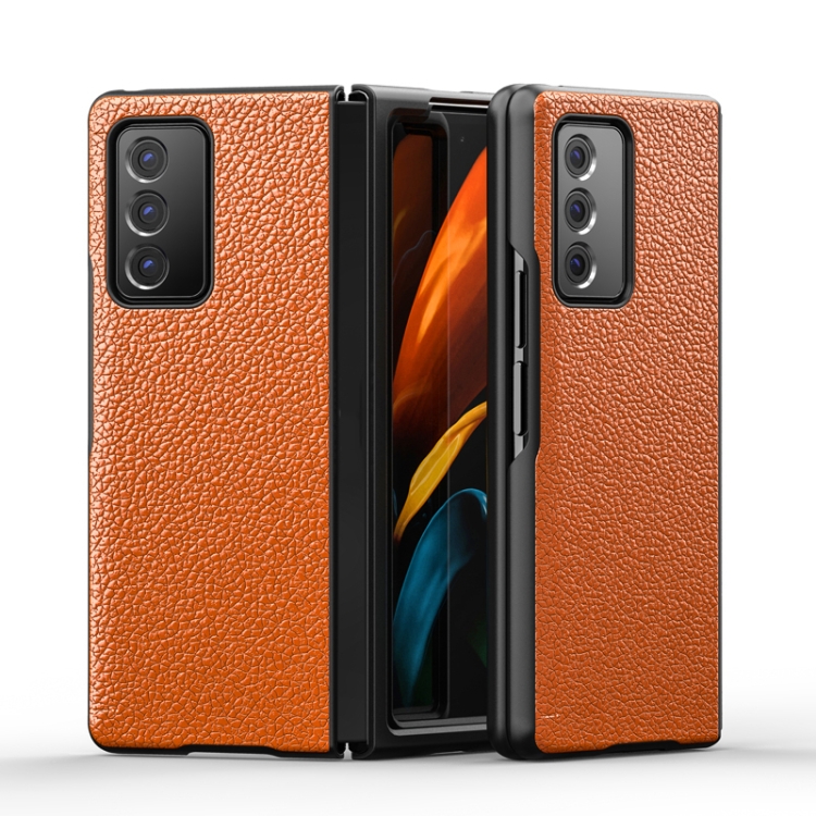 

For Samsung Galaxy Z Fold2 5G Litchi Texture TPU Protective Case(Orange)