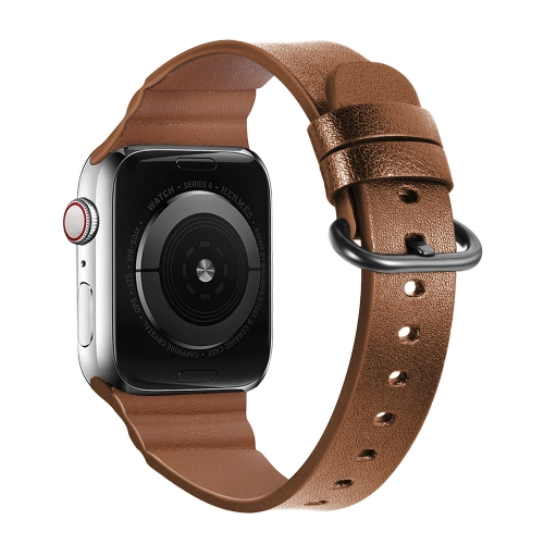 

Replacement Genuine Leather Watchbands For Apple Watch Series 6 & SE & 5 & 4 40mm / 3 & 2 & 1 38mm(Brown)