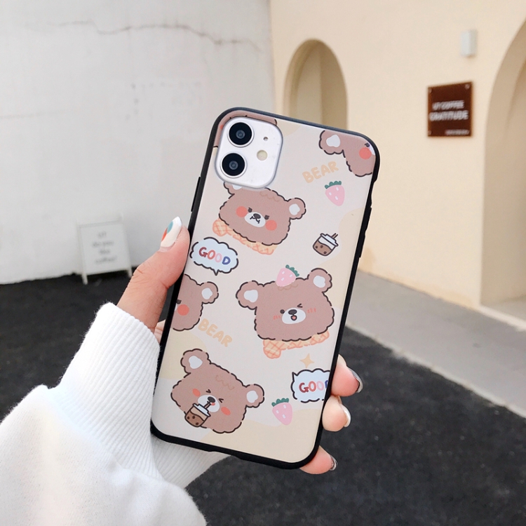 

Cartoon Pattern TPU Protective Case For iPhone 12 Pro(Bear Family)