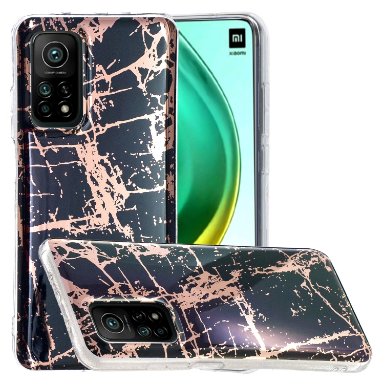 

For Xiaomi Mi 10T 5G & 10T Pro 5G Electroplating TPU Phone Protective Case(Black Gold)