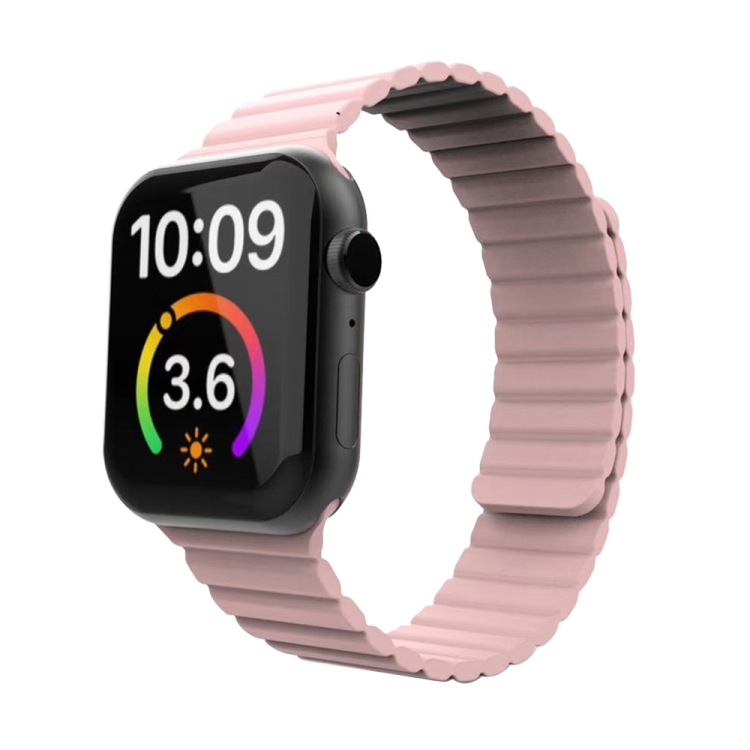 

Magnetic Loop Watchband For Apple Watch Series 6 & SE & 5 & 4 44mm / 3 & 2 & 1 42mm(Pink)
