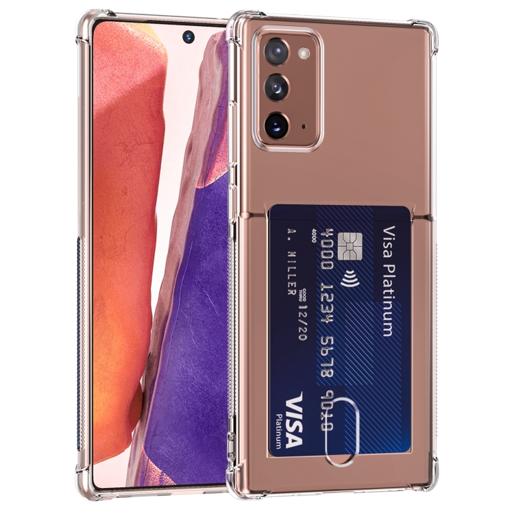 

For Samsung Galaxy Note20 TPU Transparent Protective Case with Card Slots(Transparent)