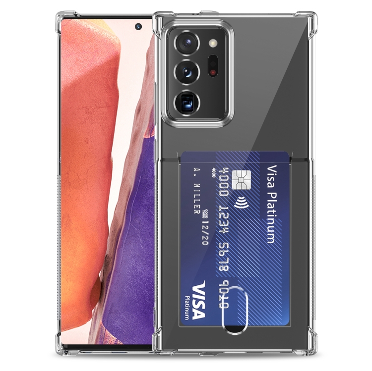 

For Samsung Galaxy Note20 Ultra TPU Transparent Protective Case with Card Slots(Transparent)