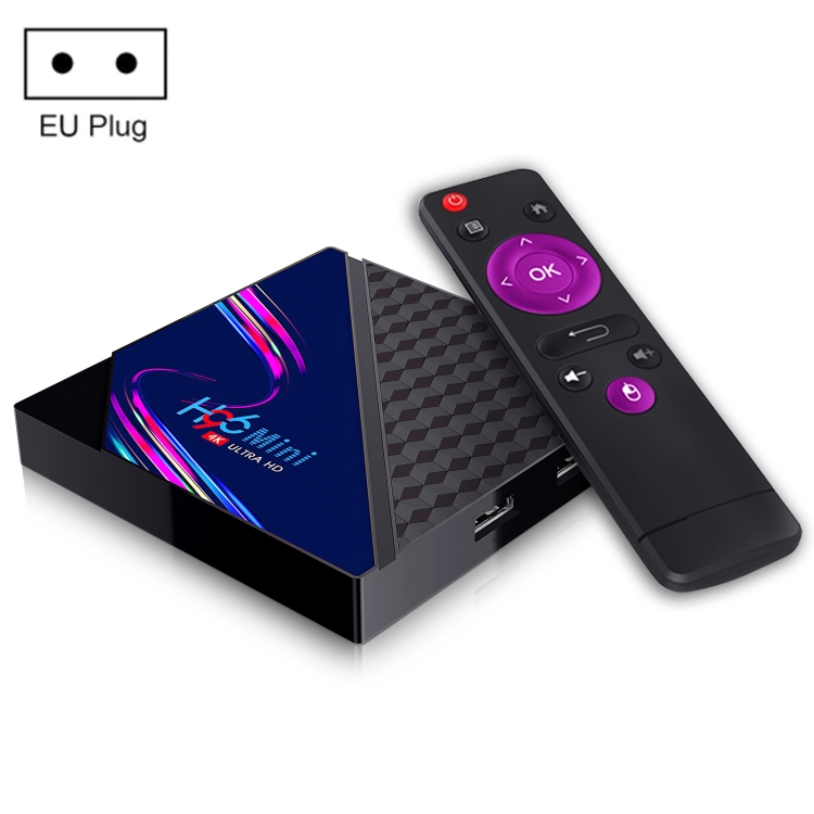 

H96 Mini V8 4K Smart TV Box with Remote Control, Android 10.0, RK3228A Quad-core Cortex-A7, 1GB+8GB, Built-in TikTok, Support DLNA / HDMI / USBx2 / 2.4G WIFI, Plug Type:EU Plug