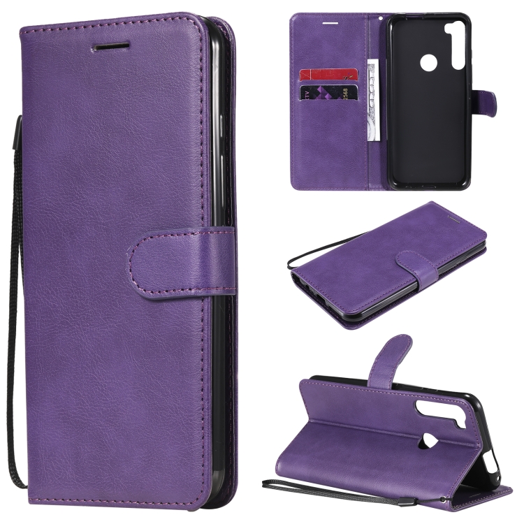 

For Motorola Moto One Fuson Plus Solid Color Horizontal Flip Protective Leather Case with Holder & Card Slots & Wallet & Photo Frame & Lanyard(Purple)