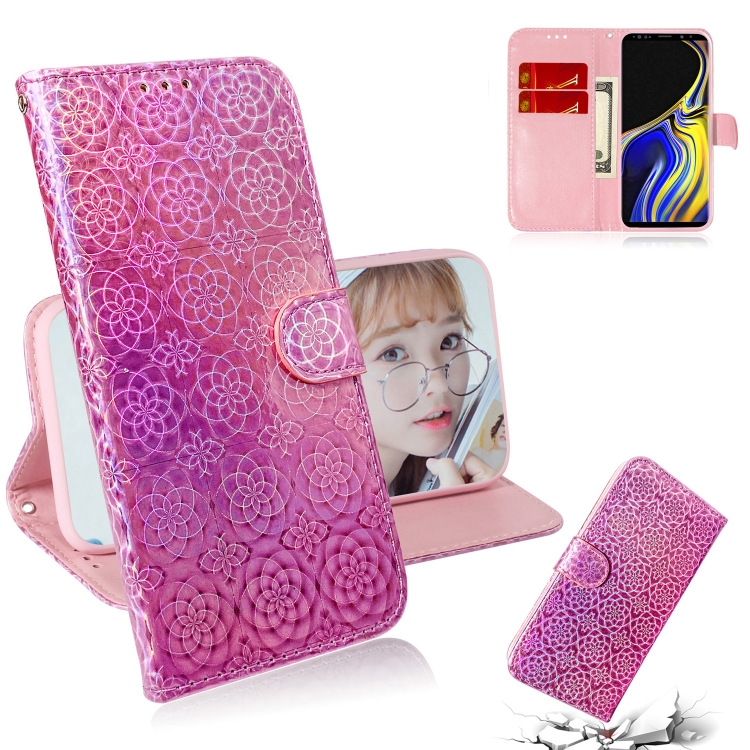 

For Galaxy Note 9 Solid Color Colorful Magnetic Buckle Horizontal Flip PU Leather Case with Holder & Card Slots & Wallet & Lanyard(Pink)
