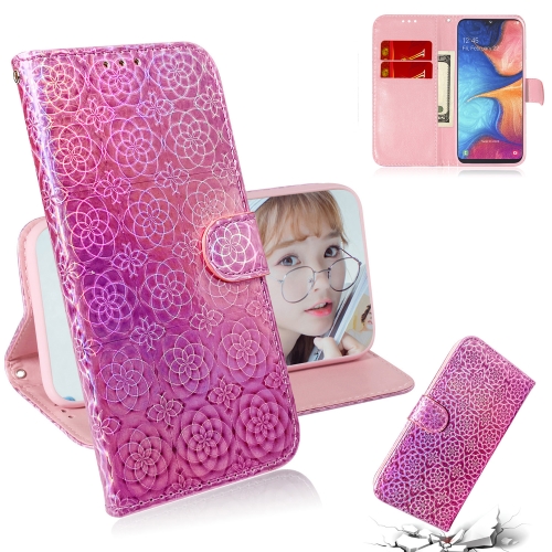 

For Galaxy A10e / A20e Solid Color Colorful Magnetic Buckle Horizontal Flip PU Leather Case with Holder & Card Slots & Wallet & Lanyard(Pink)