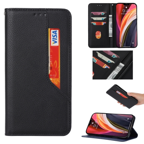 

For OnePlus 8T Magnetic Horizontal Flip Leather Case with Holder & Card Slots & Wallet(Black)