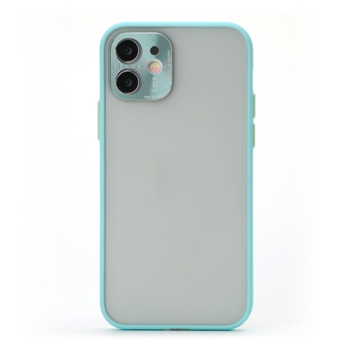 

Full Coverage TPU + PC Protective Case with Metal Lens Cover For iPhone 12(Sky Blue Green)