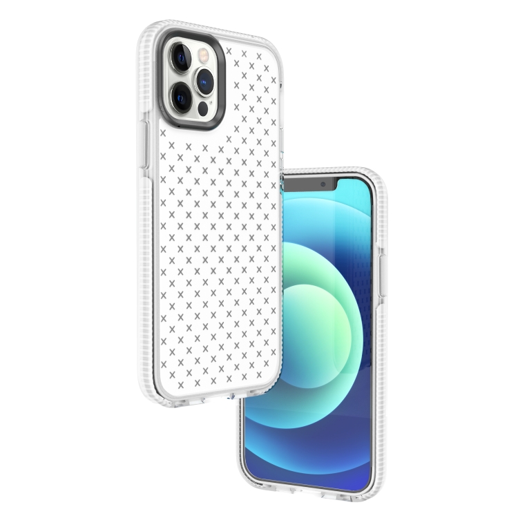 

Shockproof Grid Texture TPU Protective Case For iPhone 12 mini(White)