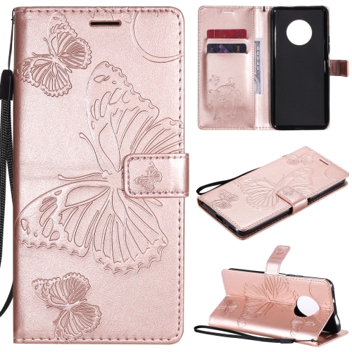 

For Huawei Enjoy 20 Plus 5G 3D Butterflies Embossing Pattern Horizontal Flip Leather Case with Holder & Card Slot & Wallet(Rose Gold)