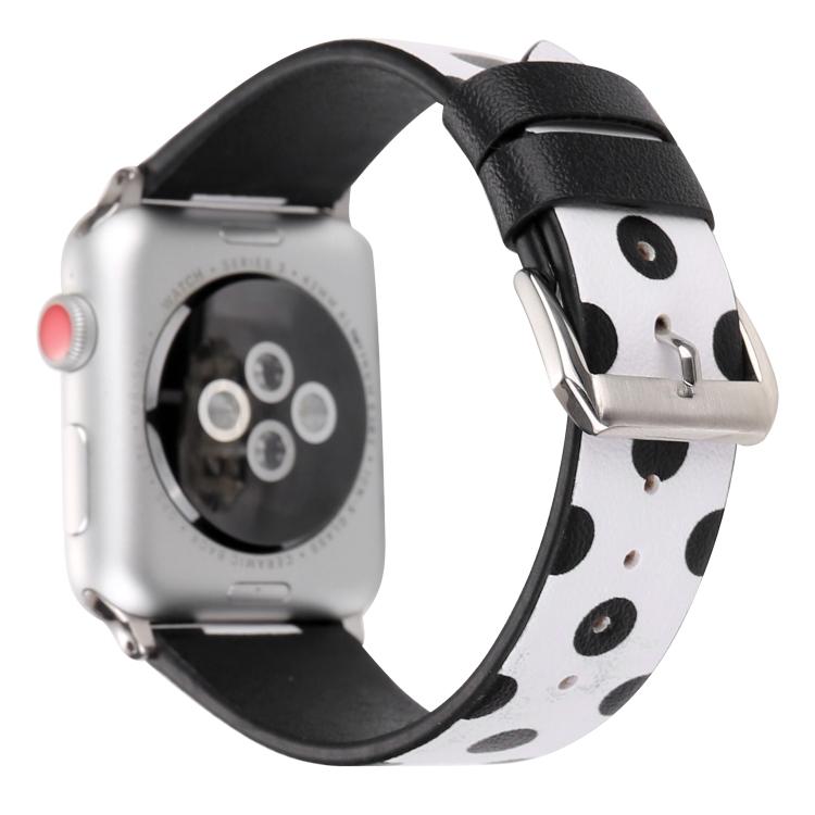 

Fashion Dot Series Watchband For Apple Watch Series 6 & SE & 5 & 4 44mm / 3 & 2 & 1 42mm(White Black)
