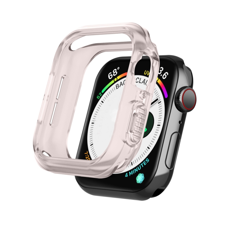 

Silicone Frame Protective Case For Apple Watch Series 6 & SE & 5 & 4 44mm(Pink)