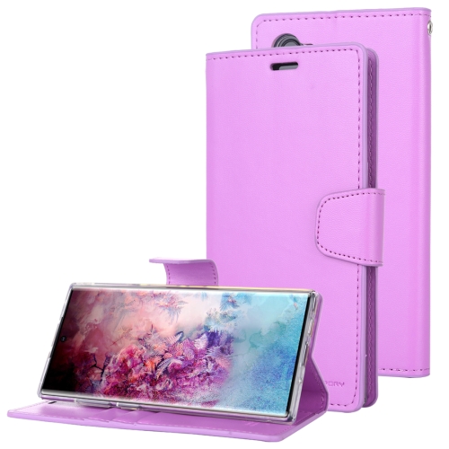 

For Galaxy Note 10+ MERCURY GOOSPERY SONATA DIARY Horizontal Flip Leather Case with Holder & Card Slots & Wallet(Purple)